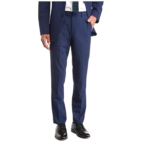 Original Penguin Other - NWT Original Penguin Wool Navy Blue Plaid Slim Dress Pants Size 32W x 30L